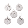 Non-Tarnish 304 Stainless Steel Charms STAS-Q201-T445-1S-2