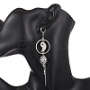 304 Stainless Steel & Brass Hoop Earrings EJEW-TA00802-2