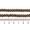 Electroplated Natural Lava Rock Beads Strands G-A234-F02-01B-4
