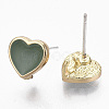 Alloy Enamel Stud Earring Findings X-PALLOY-N154-20B-3
