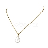Natural Baroque Pearl Keshi Pendant 304 Stainless Steel Satellite Chain Necklaces NJEW-JN06161-4