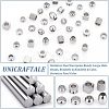 Unicraftale 48Pcs 8 Style 304 & 201 & 303 Stainless Steel European Beads STAS-UN0040-02-4