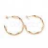 201 Stainless Steel Wave C-shape Stud Earrings with Iron Plating(IP) 304 Stainless Steel Pins EJEW-G298-04G-1