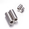 Tarnish Resistant 304 Stainless Steel Magnetic Clasps with Glue-in Ends STAS-K006-10C-1