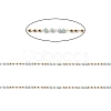 Rondelle Glass Beaded Link Chains CHS-G028-07G-04-2
