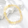 Natural Citrine Beaded Stretch Bracelets BJEW-I253-8mm-21-1