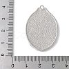 Brass Brass Pendant Cabochon Settings KK-V005-02P-02-3