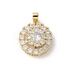 Brass Micro Pave Clear Cubic Zirconia Pendants LS-ZIRC-D276-01G-H-1