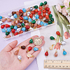 100Pcs Imitation Gemstone Acrylic Pendants PALLOY-AR00039-3