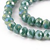 Electroplate Glass Beads Strands EGLA-A034-P8mm-B20-3