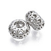 Rack Plating Alloy European Beads MPDL-N039-075-4