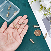 10Pcs Tube Brass Slide Lock Clasps KK-GA0002-44-3