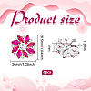 6Pcs Alloy Rhinestone Shank Buttons BUTT-FG0001-25A-2