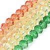 Transparent Painted Glass Beads Strands DGLA-A034-T6mm-A04-2
