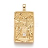 Brass Micro Pave Clear Cubic Zirconia Pendants ZIRC-Z004-01K-1