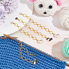 Cow with Sakura Alloy Enamel Pendant Knitting Row Counter Chains HJEW-AB00390-4