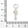 Brass Pave Gold Cubic Zirconia European Dangle Charms KK-K407-37S-01-3