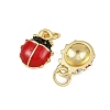 Brass Enamel Charms KK-L241-09G-2