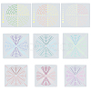 3 Sets 3 Style Plastic Tie-Dye Template DIY-GF0008-55-1