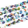 Handmade Millefiori Glass Beads Strands LK137-1