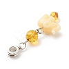 Opaque Resin and Natural Mixed Stone European Dangle Charms PALLOY-JF01764-5