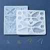 2Pcs 2 Styles DIY Butterfly Ornament Silicone Molds DIY-FS0010-05-7