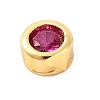 Rack Plating Flat Round Brass Micro Pave Cubic Zirconia Cabochons KK-F874-03G-06-2