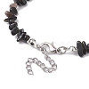 Natural Obsidian Chip Beaded Necklace NJEW-JN04615-12-4
