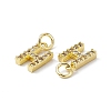 Real 18K Gold Plated Brass Micro Pave Clear Cubic Zirconia Charms KK-E068-VB452-H-3