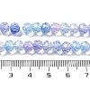 Transparent Crackle Glass Beads Strands CCG-L050-01B-08-4