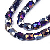 Electroplate Glass Beads Strands EGLA-N002-13-A-4