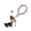 Brass Bell Key Pendant Decorations HJEW-JM04230-02-3