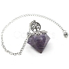 Natural Amethyst Chip & Resin Dowsing Pendulum Big Pendants PW-WG72597-04-1