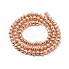 Electroplated Natural Lava Rock Beads Strands G-G984-08RG-2