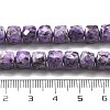 Dyed Natural Sesame Jasper Imitation Charoite Beads Strands G-C179-B01-01-5