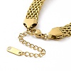 304 Stainless Steel Mesh Chain Bracelet for Men Women BJEW-P286-02G-3