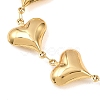 304 Stainless Steel Heart Link Chain Bracelets for Valentine's Day Gift BJEW-D359-17A-G-7