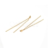 Brass Friction Ear Nut with Long Chain Tassel KK-B059-32G-2
