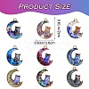 45Pcs 9 Colors Alloy Printed Pendants FIND-SZ0003-50-2