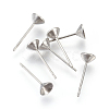 Non-Tarnish 304 Stainless Steel Post Stud Earring Settings STAS-I097-006C-P-2