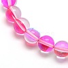 Synthetic Moonstone Beads Strands G-F143-6mm-M-3