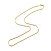 Brass Flower Link Chains Necklace for Women NJEW-P265-12G-2