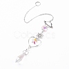 AB Color Plated Crystal Bullet Big Pendant Decorations HJEW-G019-03A-2
