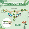 1Pc Flower Brass Rhinestone Ornament Accessories OHAR-FG0001-03-2
