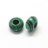 Synthetic Malachite European Large Hole Beads G-Q442-06-2