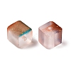 Frosted Glass Beads with Golden Glitter Powder X1-DGLA-NH001-8mm-01G-2