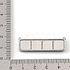 Brass Micro Pave Clear Cubic Zirconia Connector Charms CU-CBA30E8-01P-B08-3