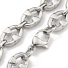 304 Stainless Steel Link Chain Bracelets BJEW-H618-02P-2