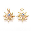 Brass Micro Pave Cubic Zirconia Charms KK-N261-100G-1