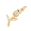 Valentine's Day Brass Micro Pave Clear Cubic Zirconia Pendants KK-D258-07G-01-2